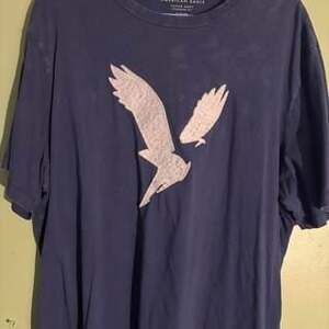 American Eagle Outfitters Navy Blue Eagle Graphic Tee - Casualwear